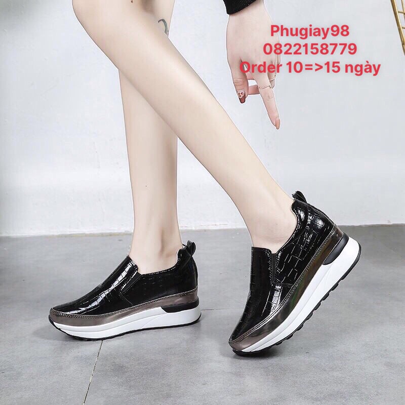 Giầy thời trang nữ đế độn nâng chiều Cao 8 Cm rất nhẹ và êm hàng nhập Quảng Châu cao cấp kèm ảnh thật (Hàng ORDER)