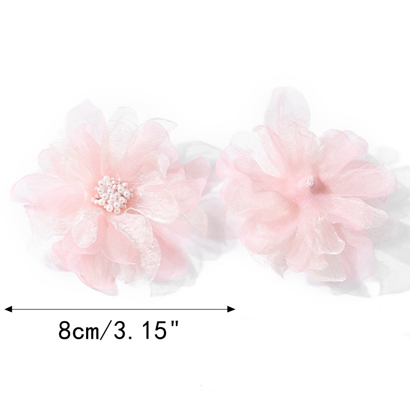 1 Nhánh Hoa Nhân Tạo Nhiều Lớp Bằng Vải Organza Nhân Tạo 8CM Dành Cho Trang Trí Nhà Cửa / Tiệc Cưới DIY