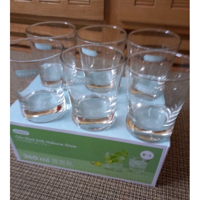 Bộ 6 cốc thủy tinh Hakone Glow 360ml INOCHI