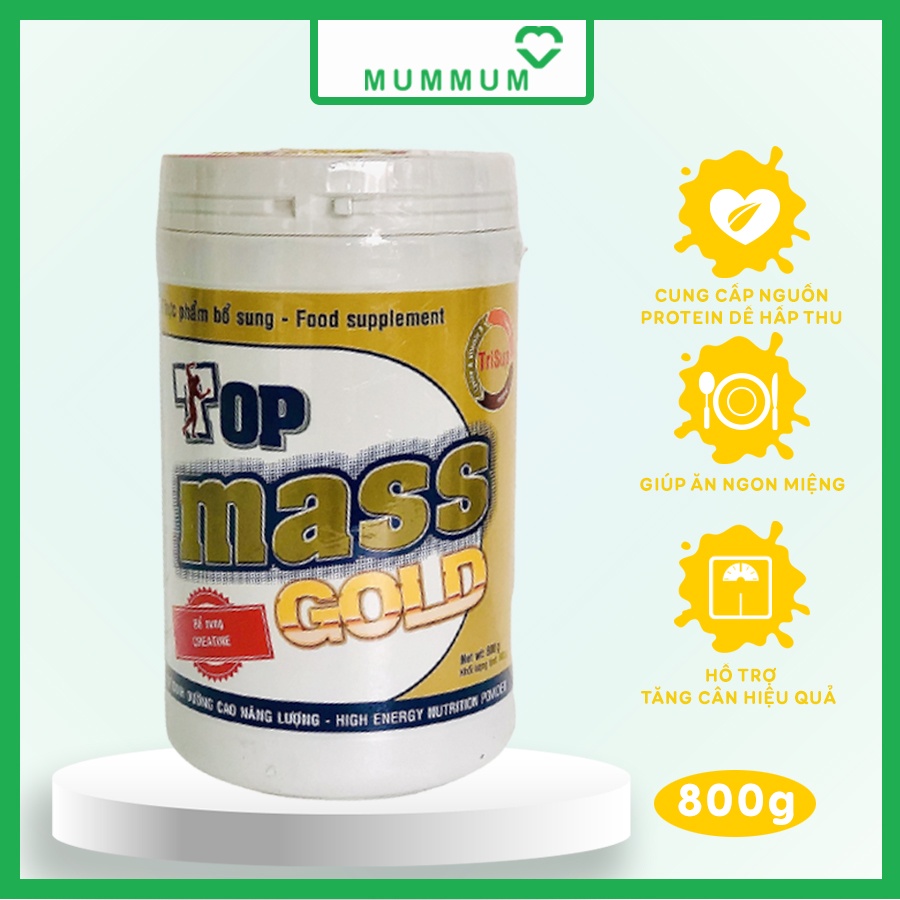 Sữa bột TopMass Gold vị chocolate 800g tăng cân