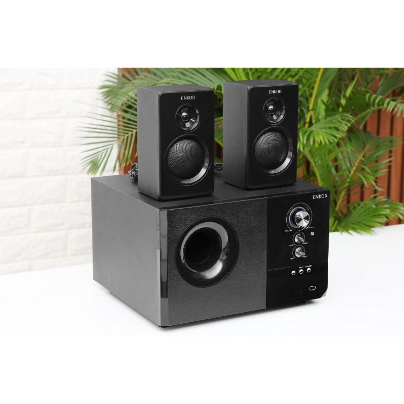 Loa vi tính Bluetooth Enkor S2880 Đen 2.1 Kênh 60W, BASS MẠNH ÂM THANH SỐNG ĐỘNG