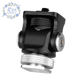 Hot shoe giá đỡ màn hình máy ảnh xoay 360 độ với ngàm gắn lạnh và đầu tripod