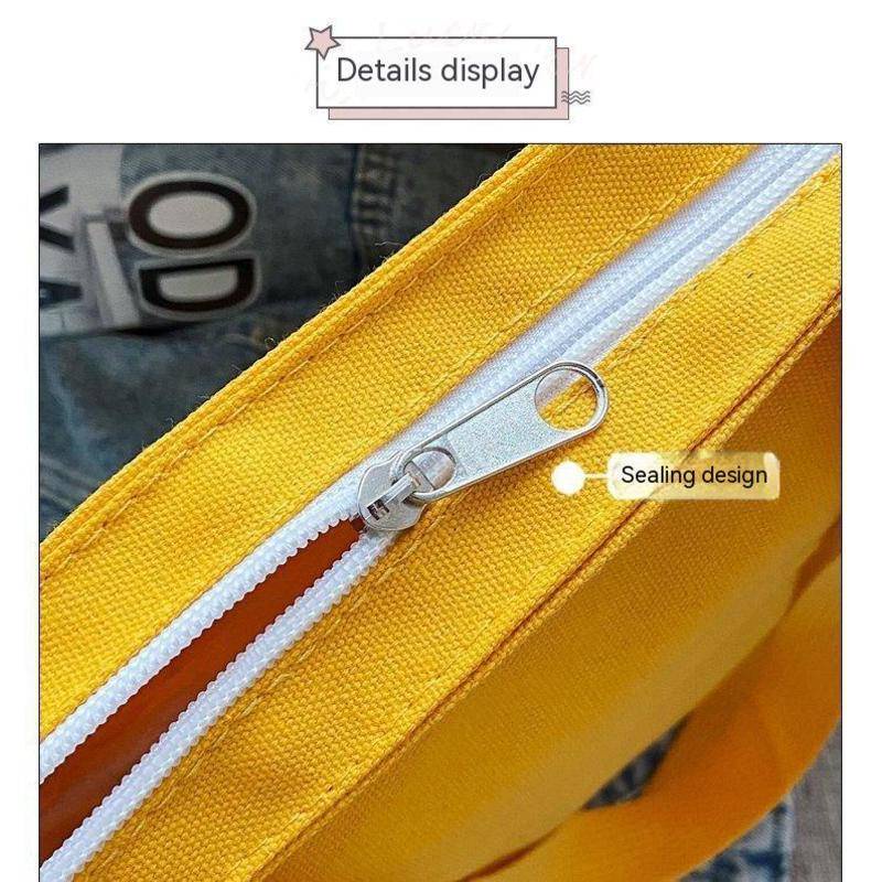 Túi Xách Canvas Sức Chứa Lớn Kiểu Dáng Đơn Giản Thời Trang Cho Nữ