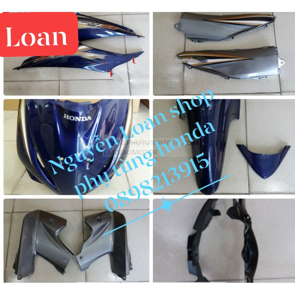 DÀN ÁO WAVE S110 MÀU XANH ZIN CHÍNH HÃNG - VJC SÀI GÒN