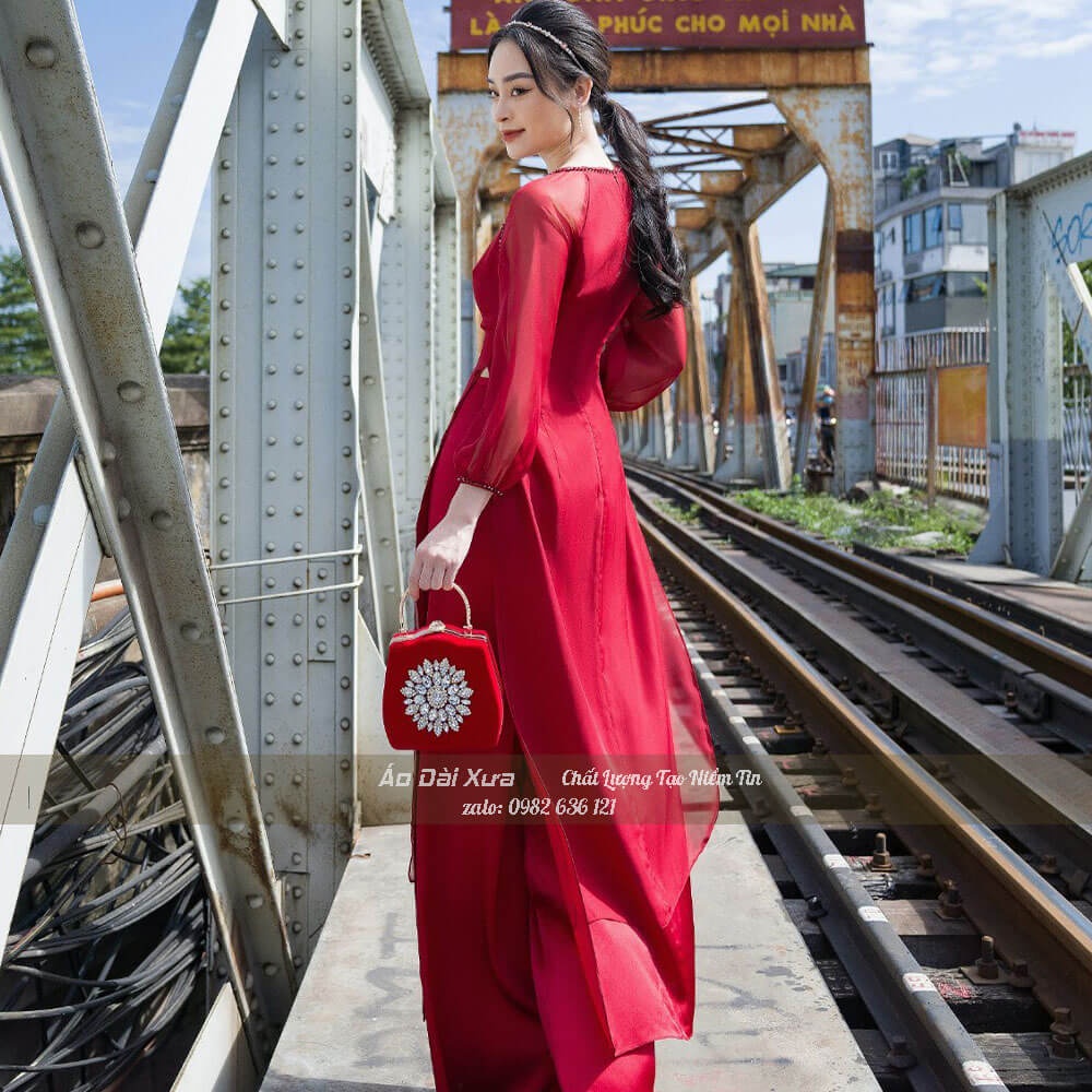 Áo Dài Cách Tân Nữ Tay Bồng MA03