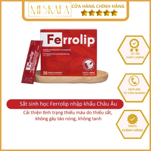 Sắt bầu, Sắt sinh học Ferrolip liposome bổ sung sắt cho mẹ bầu người thiếu máu thiếu sắt_Chính hãng