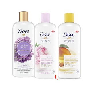 Sữa tắm tạo bọt cao cấp Dove Bubble Bath Glowing/Relaxing/Renewing Ritual 680ml (Mỹ)