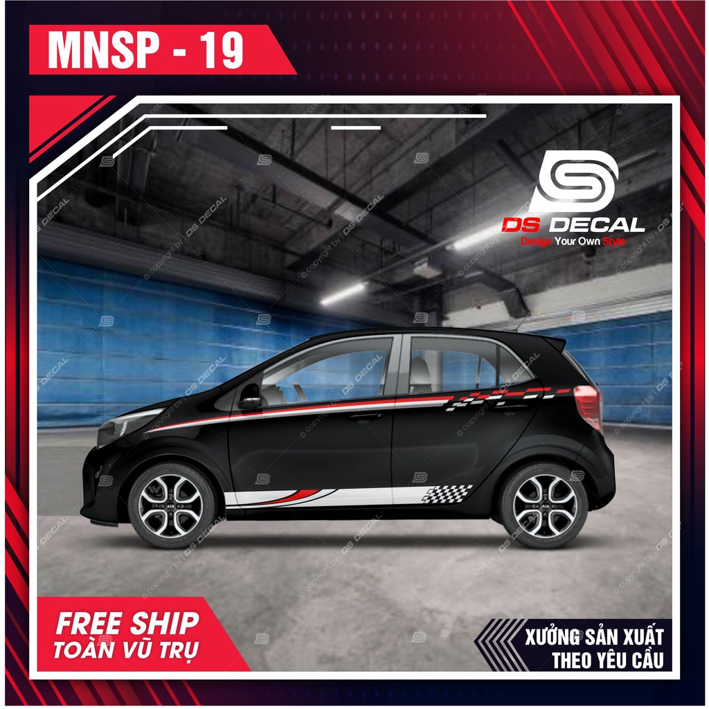 Tem dán xe ô tô Kia Morning - 03 - decal dán xe ô tô - DS Decal