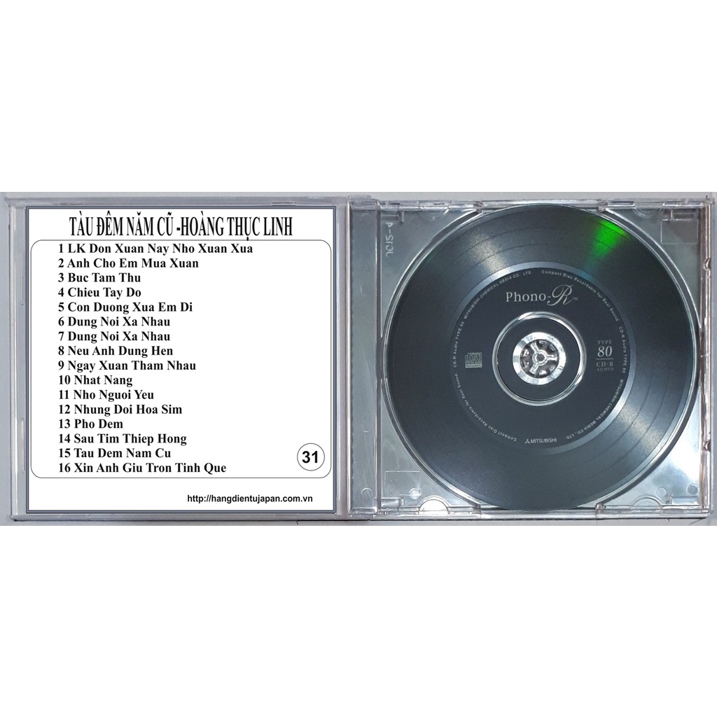 ĐĨA CD 31.TÀU ĐÊM NĂM CŨ -HOÀNG THỤC LINH - 2014 chất lượng cao
