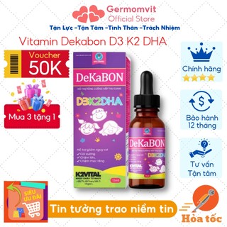 Vitamin d3k2 dha dekabon 15ml - bổ sung vitamin, dha, canxi cho trẻ từ 0 tháng trở lên