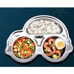 [Siêu rẻ] Khay ăn dặm chia ngăn cho bé họa tiết xinh xắn nhiều mẫu