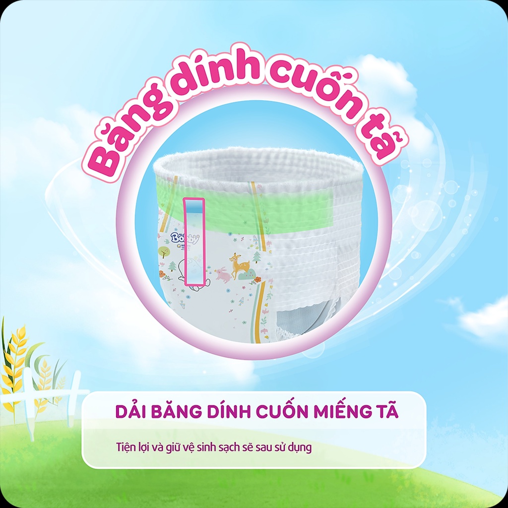 Tã quần Bobby Lõi nén thần kỳ 3mm Gạo non Mega Jumbo XXL76+12/76+4