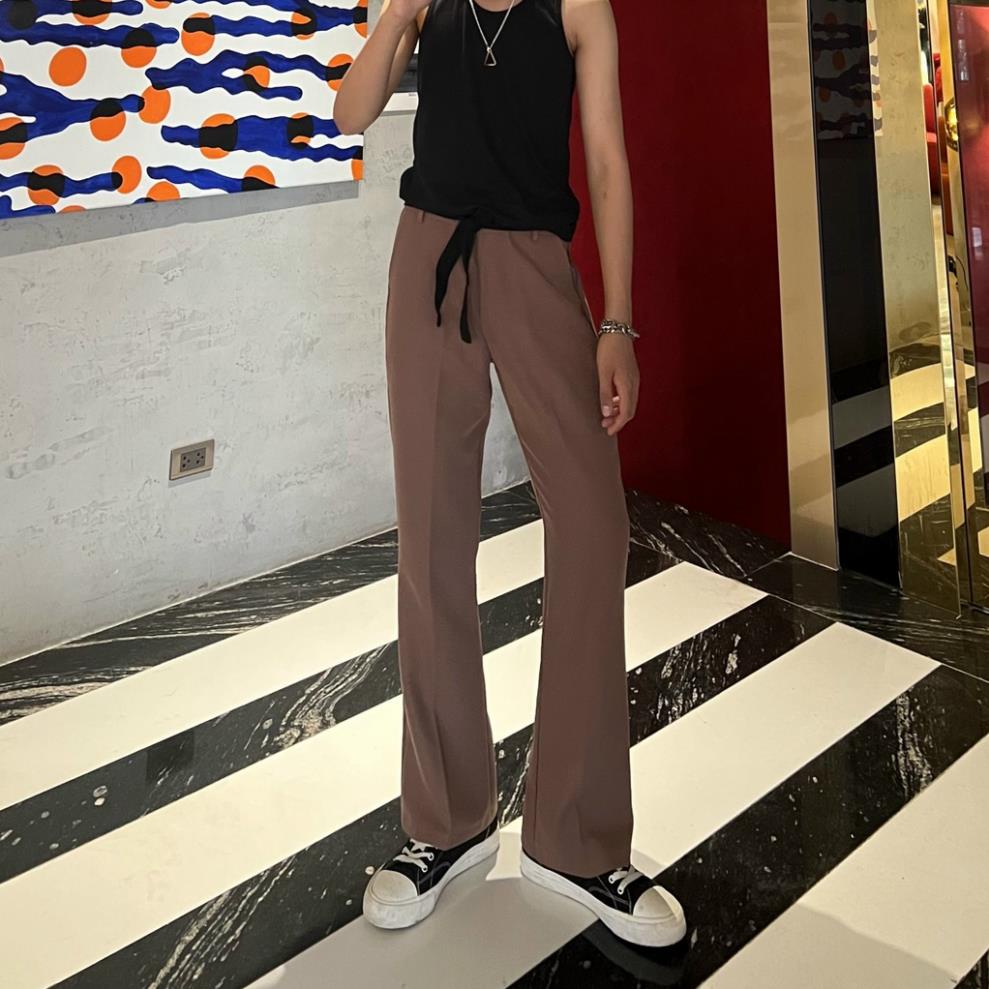 Quần Tây Nam Nữ Vitex Ống hơi Loe Hàng thiết kế Màu Nâu Siêu Hot