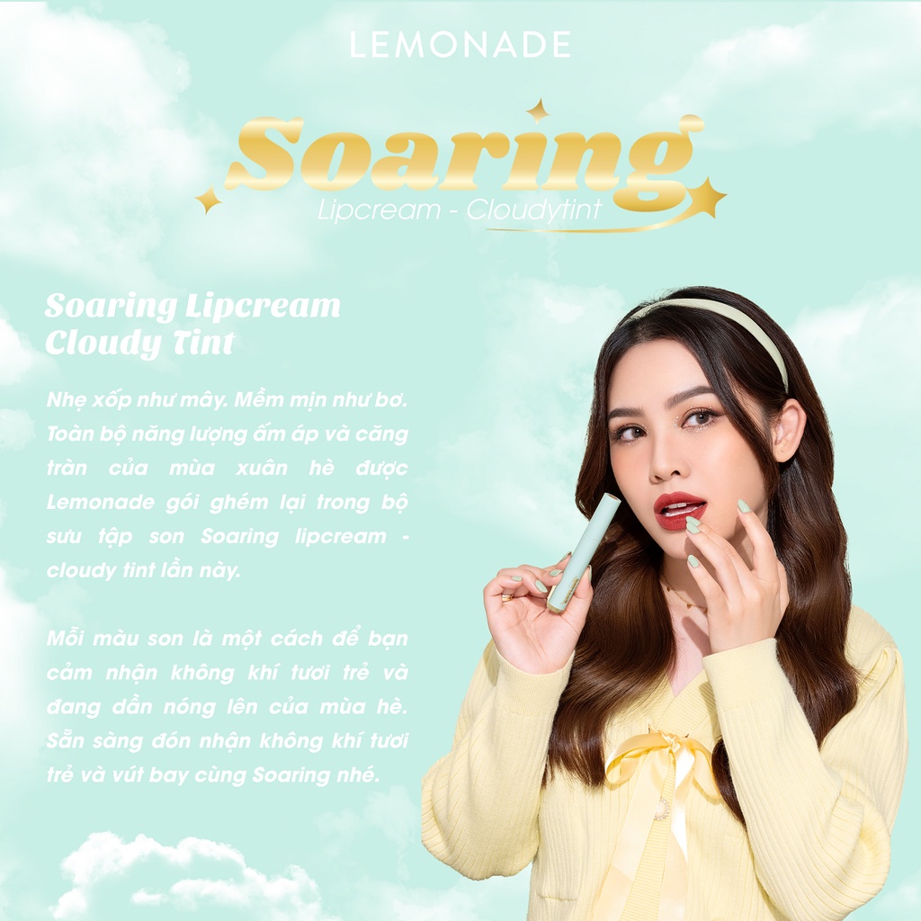 Combo 2 Son kem lì nhẹ môi Lemonade Soaring Lipcream 3.7gx2