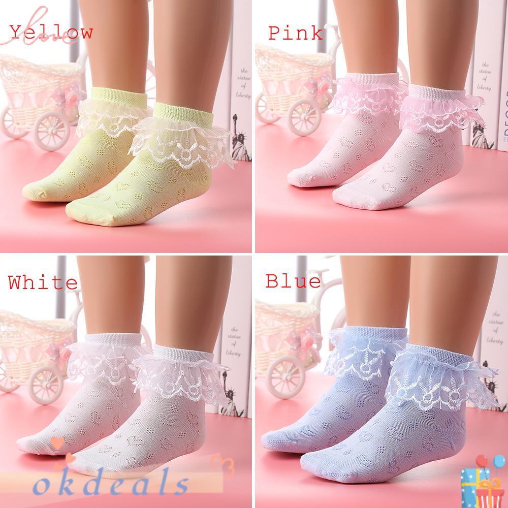 Vớ Ren Nhún Bèo Thoáng Khí Ngọt Ngào Cho Bé