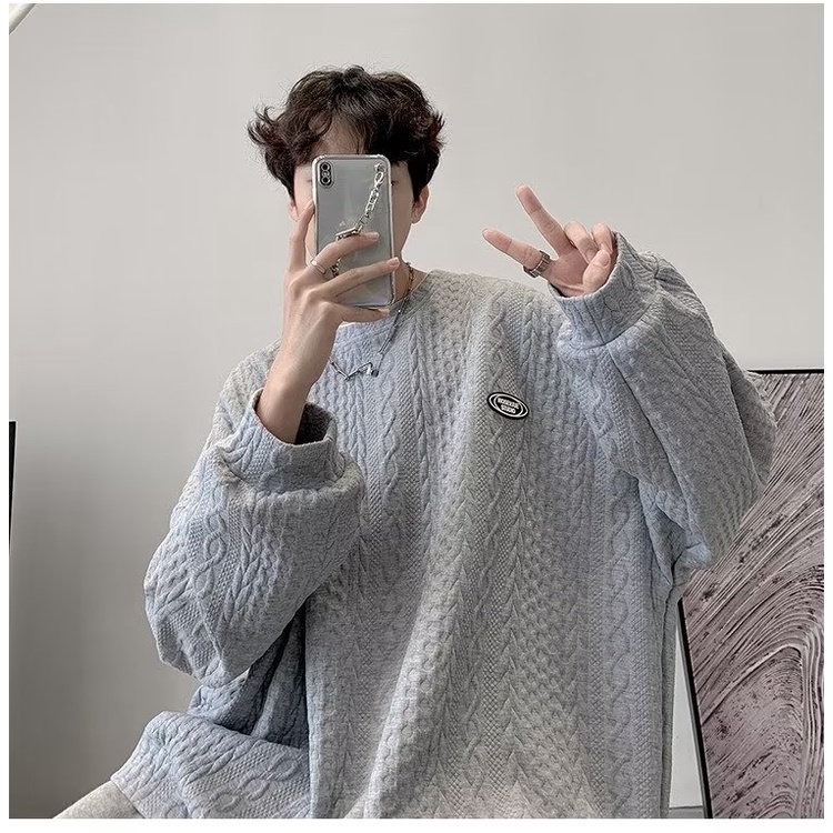 Áo Thun Tay Lửng Dáng Rộng Thiết Kế Ba Chiều Bánh Waffle Xốp Xoắn ins Cho Nam Và Nữ