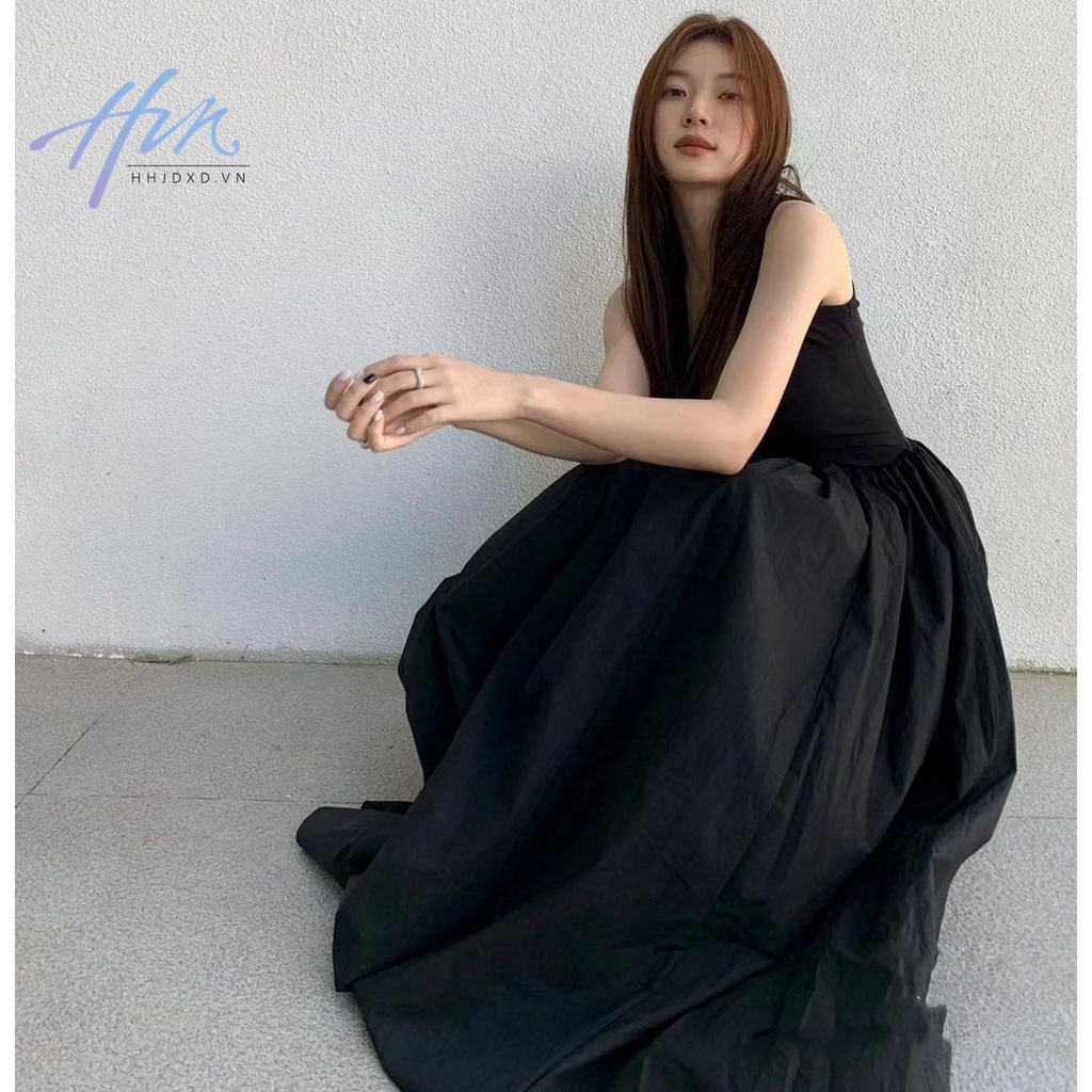 Hhjdxd Đầm Dự Tiệc Tối Cao Vừa Vặn Cỡ Lớn Có Dây Treo Thời Trang Mùa Thu Cho Nữ