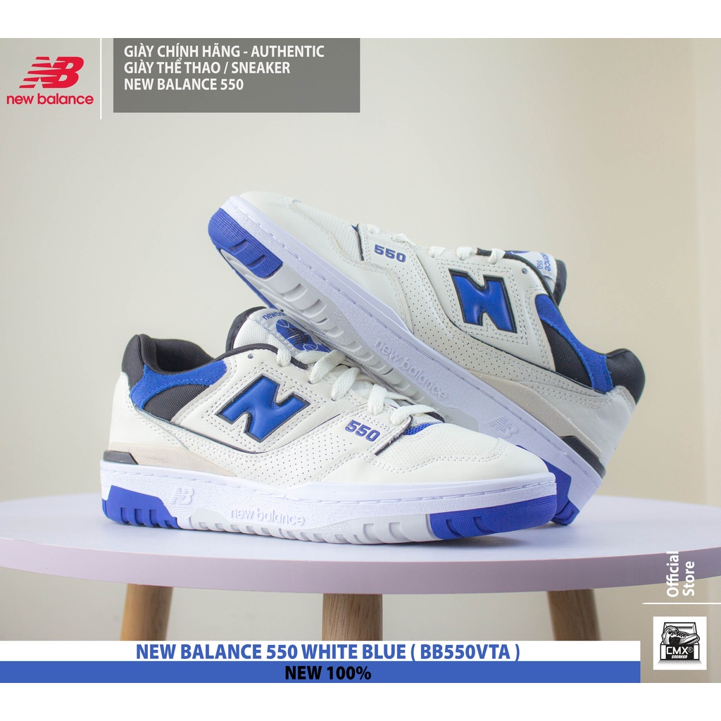 Giày New Balance 550 WHITE BLUE  - AUTHENTIC 100%