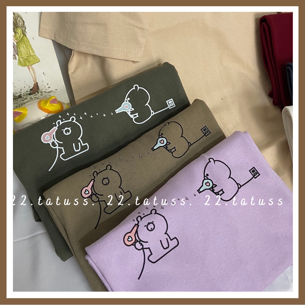 Áo thun cotton dày dặn đứng form 2 GẤU