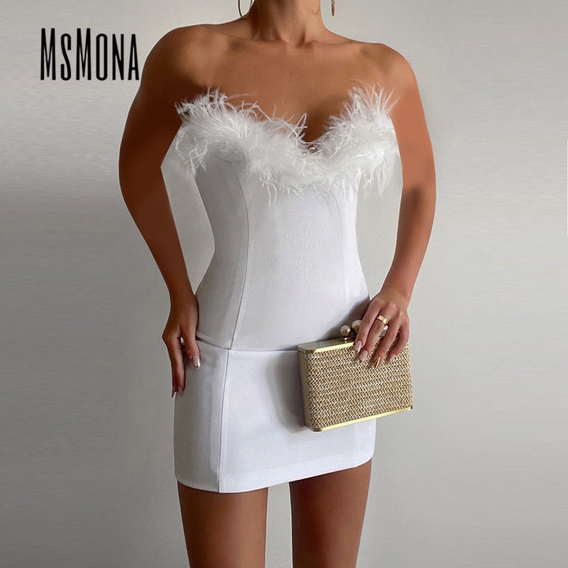 MsMona Đầm Trơn Màu Không Tay Thời Trang 2023 Dành Cho Nữ
