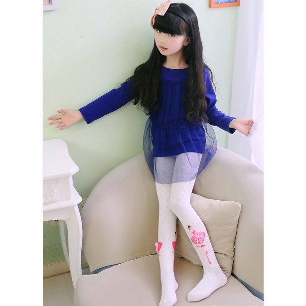 Quần Tất Múa Ballet Vải Cotton Kiểu Công Chúa Thời Trang Xuân Thu Cho Bé Gái