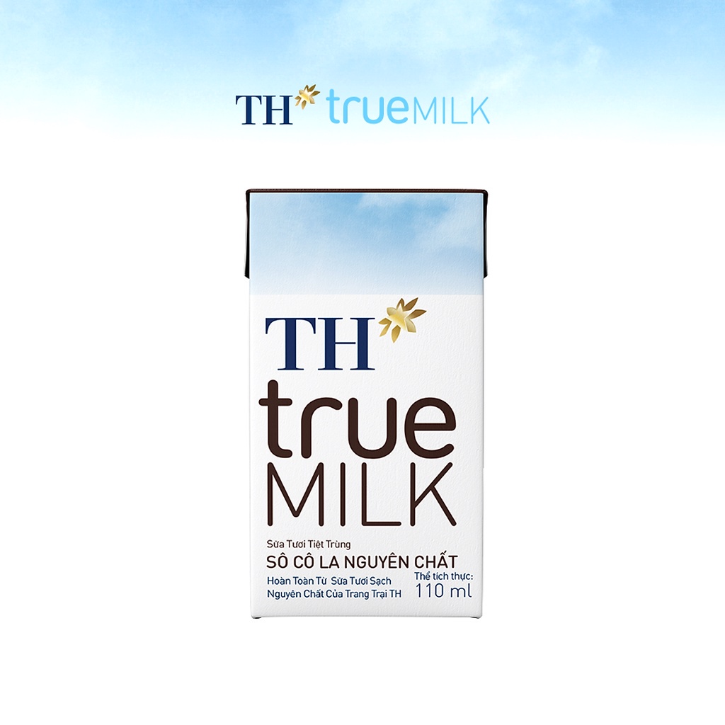 Thùng 48 hộp sữa tươi tiệt trùng sôcôla nguyên chất TH True Milk 110ml