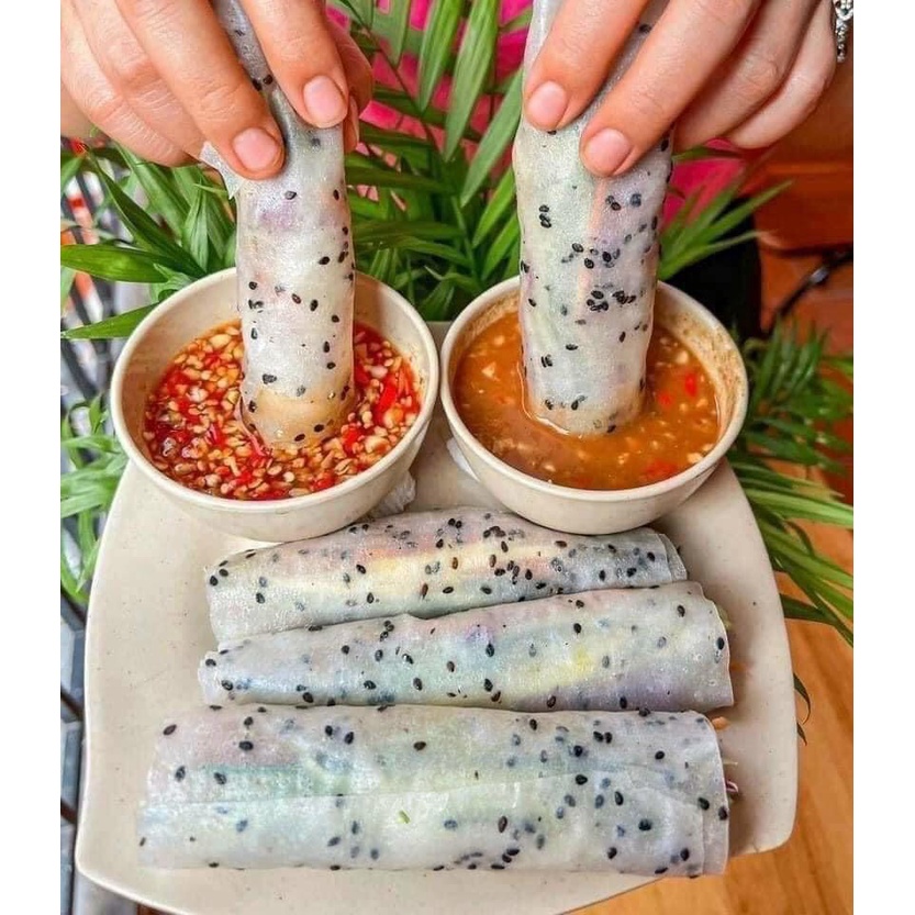 Bánh Tráng mè Cuốn Thịt Bịch 500gr - Bánh Tráng Gạo Mè Quảng Ngãi Nhúng - Đặc sản Miền Trung Út Duyên