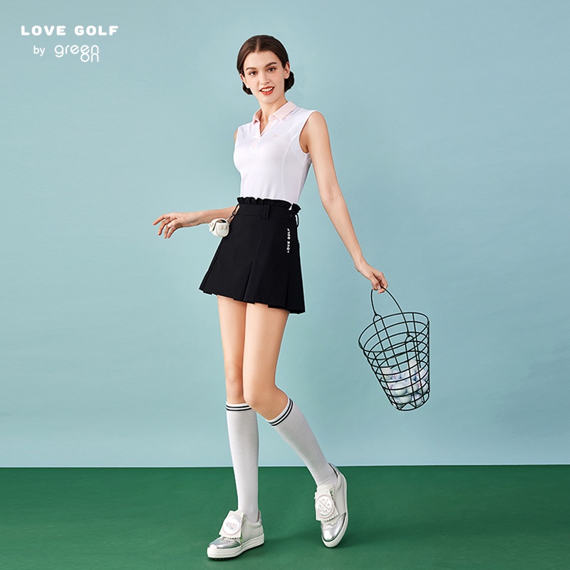 Bộ đồ thể thao không tay của LG Golf Womens Bộ đồ thể thao mỏng Thời trang ngắn tay T-Shirt Áo sơ mi màu vàng Bộ đồ thể thao nữ LG2192