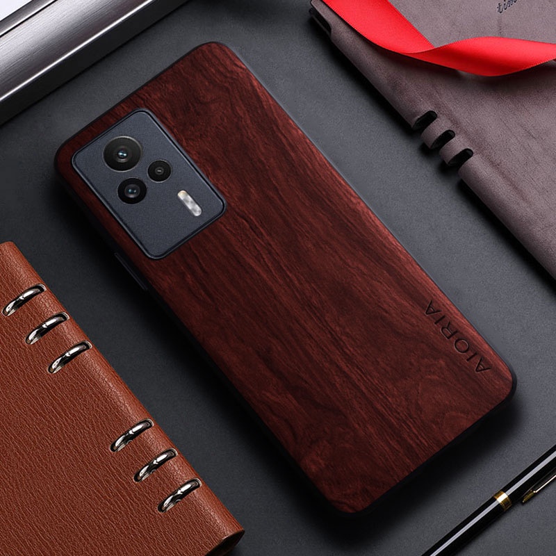 Ốp Điện Thoại Da Họa Tiết Vân Gỗ Cho xiaomi redmi k60e redmi k60e