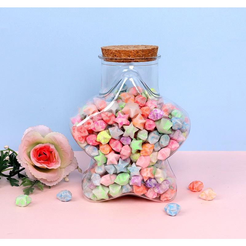 Lọ Điều Ước Ngôi Sao Năm Cánh Có Đèn Sao Giấy