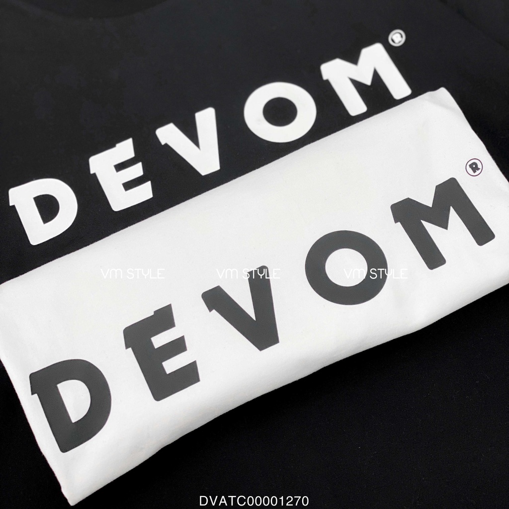 Áo Thun Local Brand Unisex DEVOM Basic Tee 100% Cotton - DVATC00001