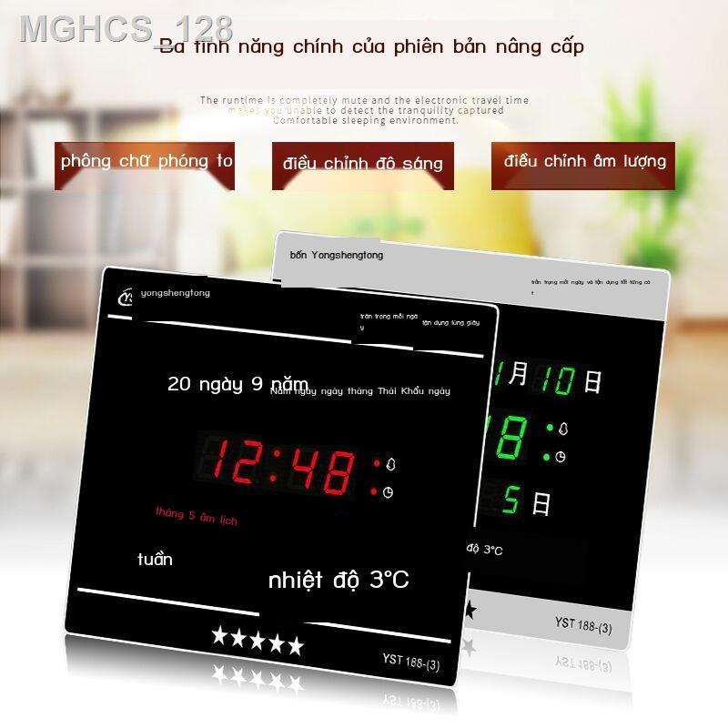 ❈ ▬ ☁ led kỹ thuật số lịch vạn niên đồng hồ treo tường phòng khách sáng tạo đồng hồ điện tử đồng hồ báo thức đồng hồ để