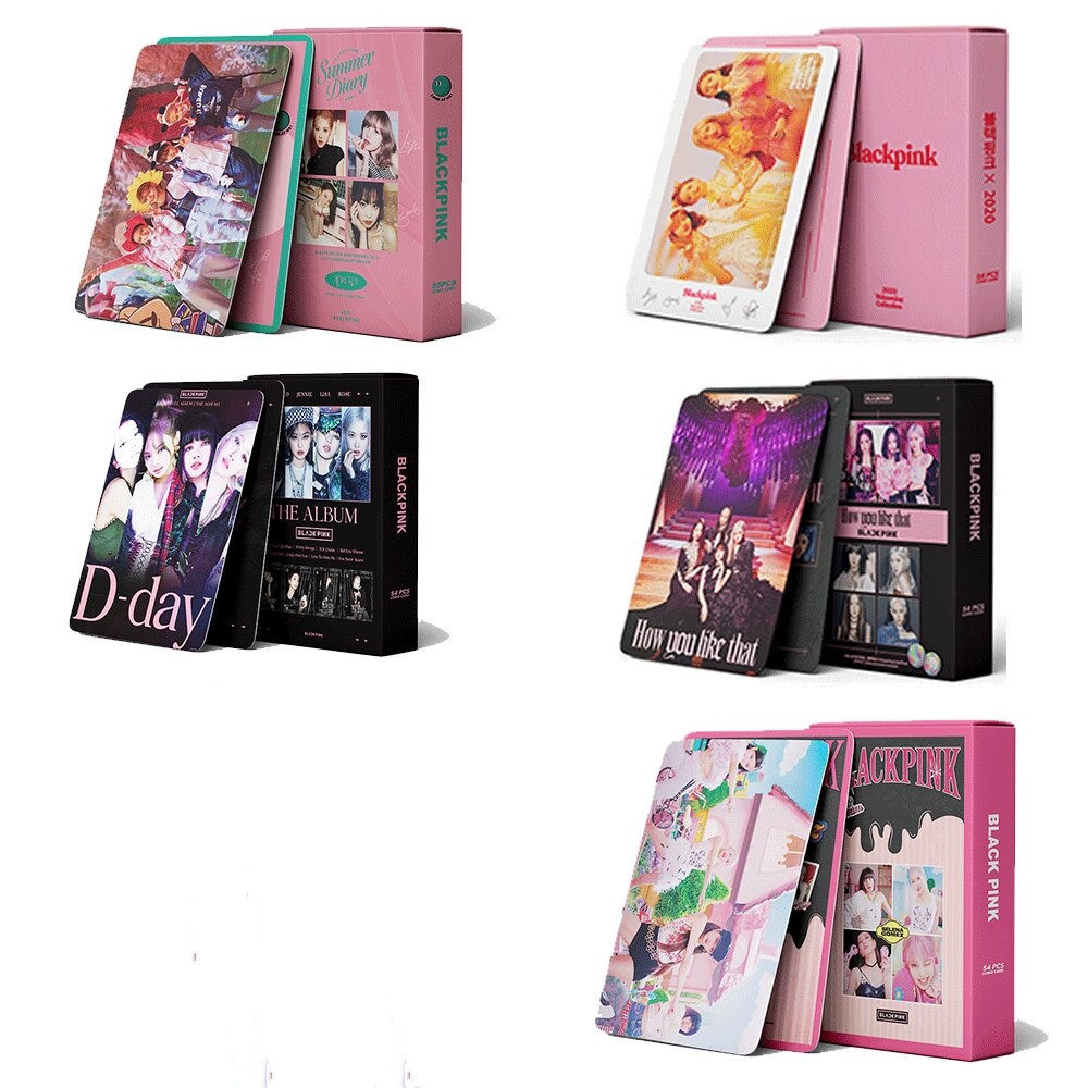55pcs/box black pink HOW DO YOU LIKE THAT & ICE CREAM & SUMMERP photocards 2022 Album LOMO Card Postcard Jisoo Jennie Rose Lisa Blink comeback BP
