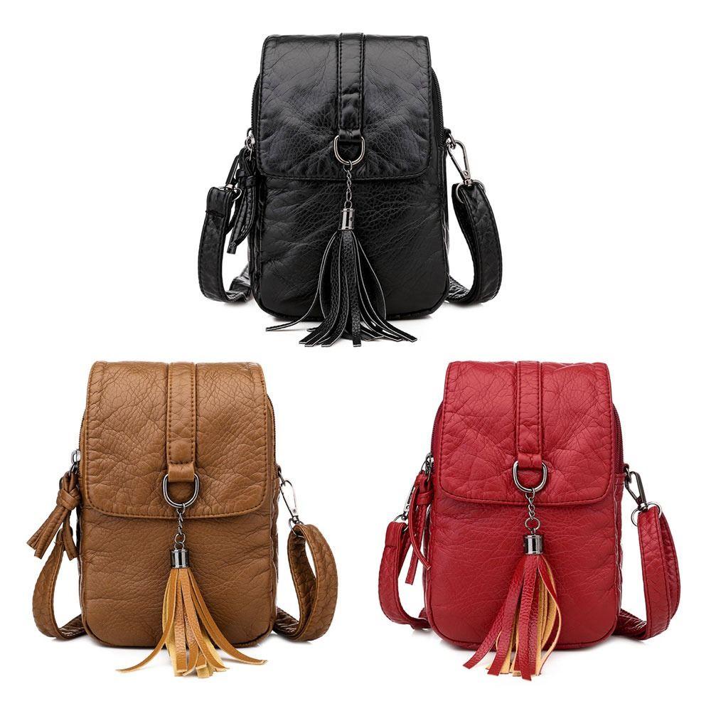 PINEVN Túi Da PU Đeo Vai Nhỏ Xinh Đựng Điện Thoại Tiện Dụng Cho Nữ