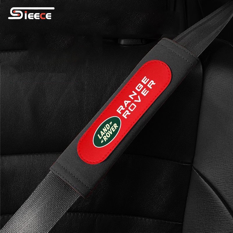 Sieece BọC DâY An ToàN Xe HơI ChốT CàI DâY An ToàN Xe Ô Tô Đệm Da Lộn Bọc Dây Đai An Toàn Xe Hơi DâY Đai An ToàN Ô Tô Phụ KiệN Ô Tô Cho Land Rover Defender Evoque Discovery VELAR Range