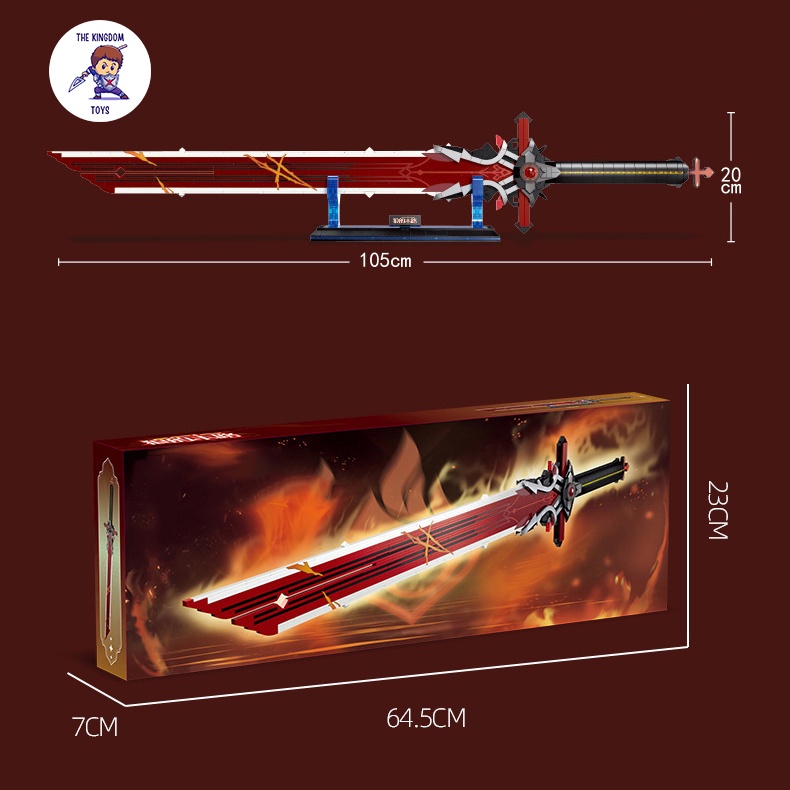 Đồ Chơi Lắp Ráp Kiểu LEGO Mô Hình Thanh Kiếm Wolf's Gravestone Đường Cùng Của Sói Trong Genshin Impact 92032