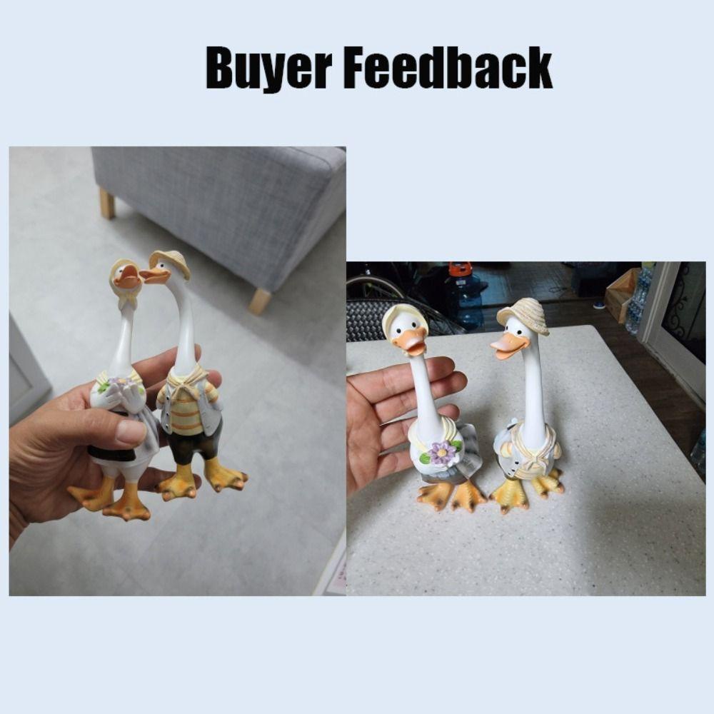 Tượng Vịt Bằng Nhựa Resin Thủ Công Tinh Tế Trang Trí Sân Vườn