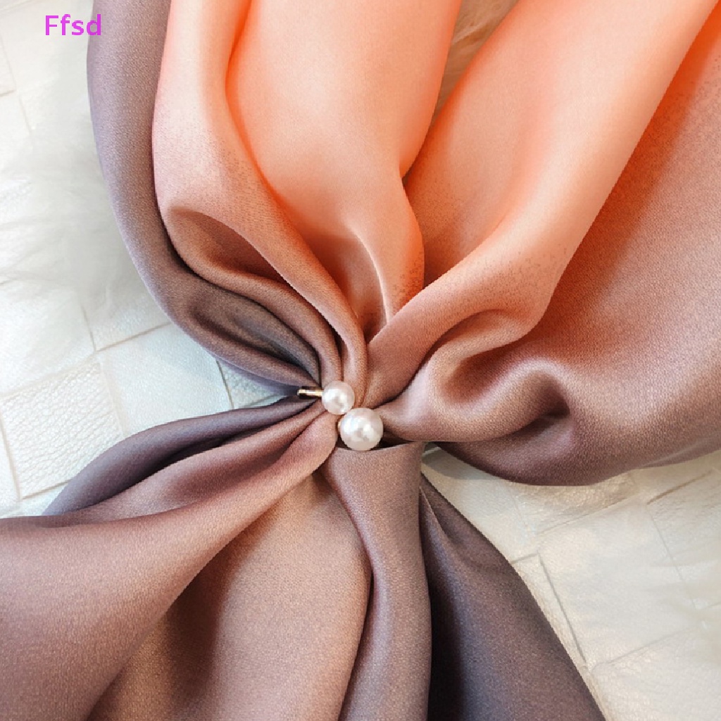 Khăn Choàng Lụa Sa Tanh Vuông Quấn Đầu Thời Trang Mùa Hè Cho Nữ