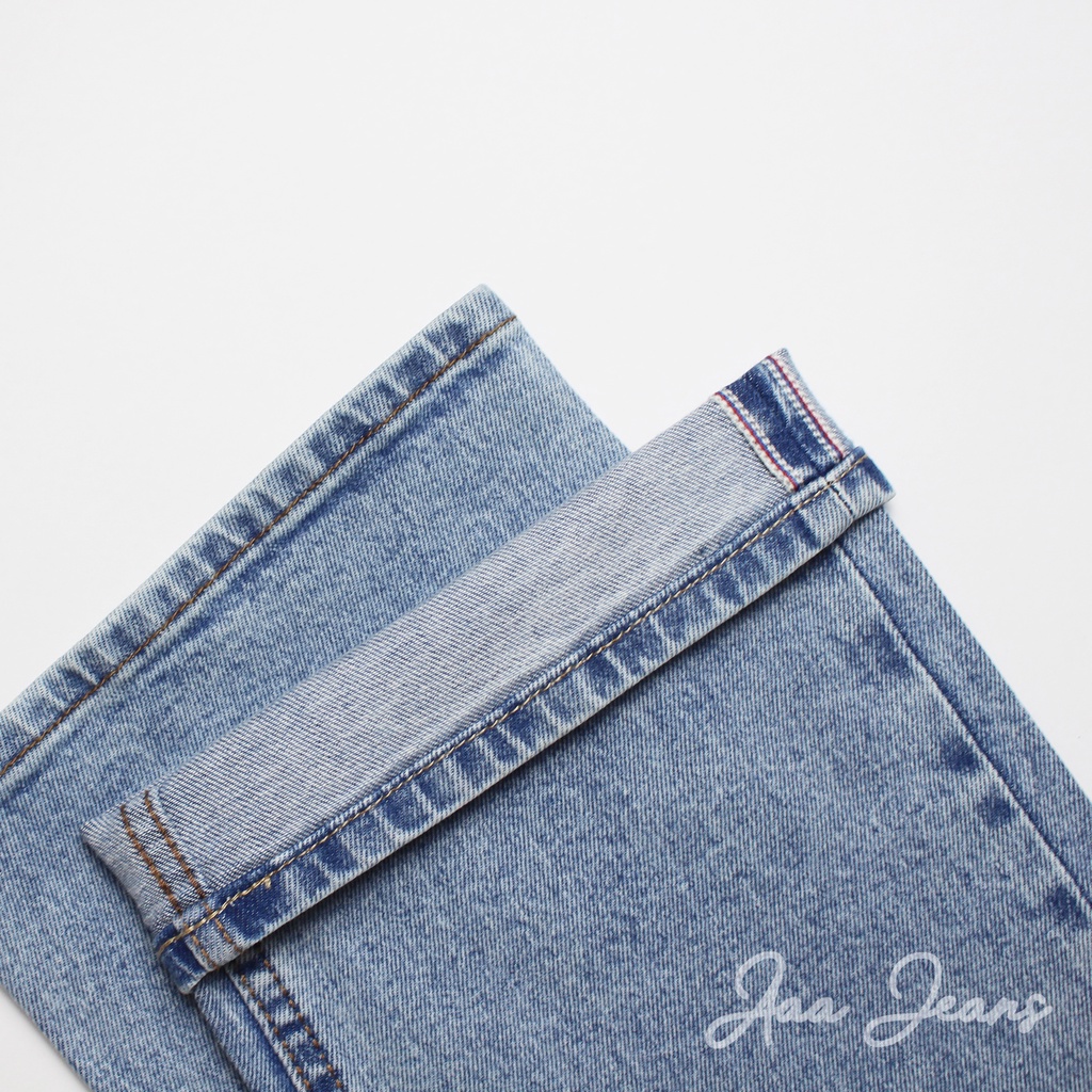 Quần Straight Jeans Cao Cấp Selvedge Denim Màu Royal Blue Aaa Jeans