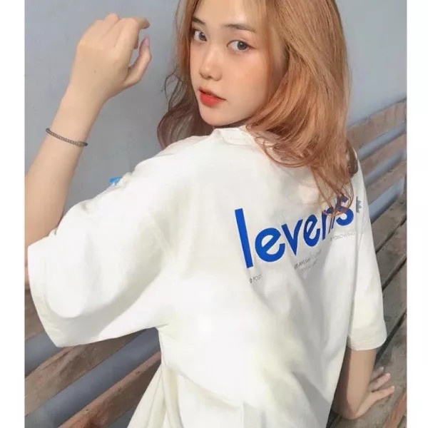 Áo thun tay lỡ unisex nam nữ LEVENTS POPULAR LUXA, Áo phông unisex form rộng