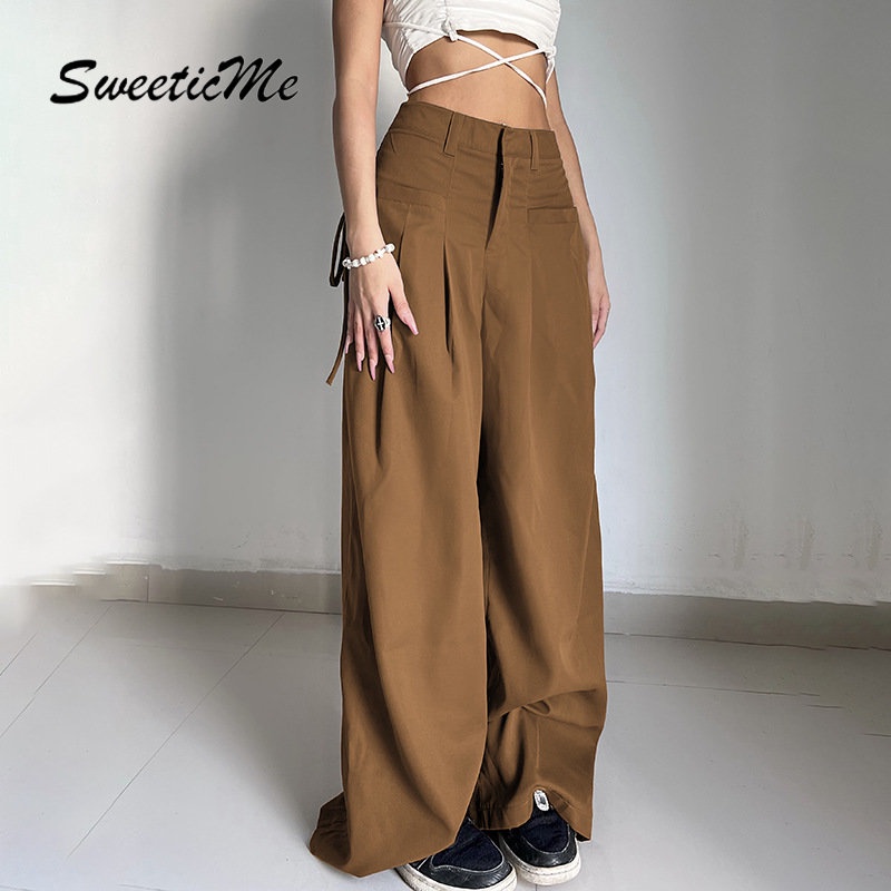 Quần Dài Lưng Cao Màu Trơn Dáng Ôm Thời Trang 2023 Cho Nữ