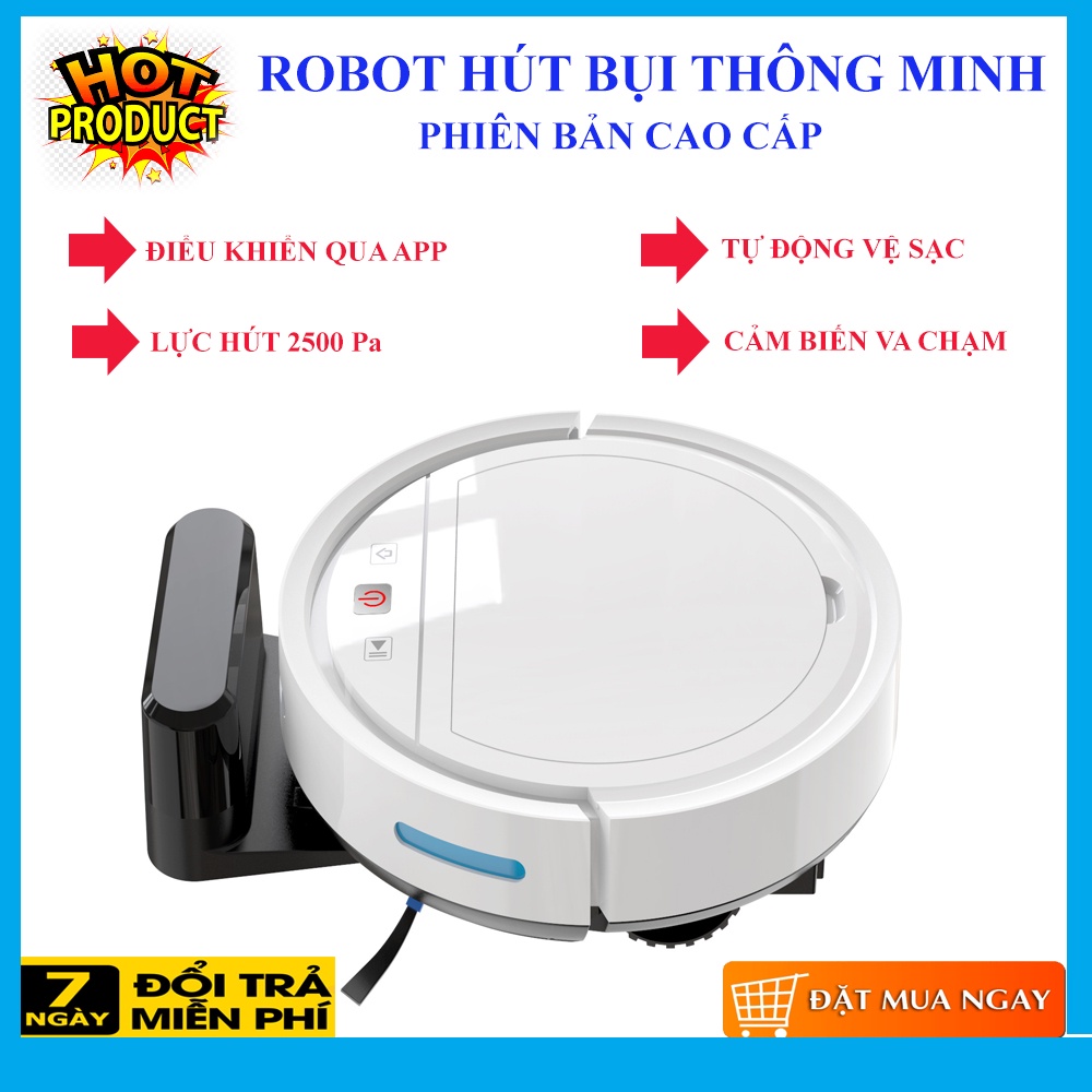 [HOT] Robot Hút Bụi Lau Nhà HC002 Tự Sạc Pin-Hút Siêu Khỏe- Điều khiển APP, cảm biến Chống rơi, Giá tốt-BH 1 ĐỔI 1. | BigBuy360 - bigbuy360.vn