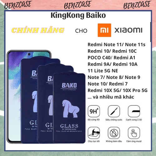 Cường lực Xiaomi chính hãng Kingkong Baiko cao cấp full viền cho điện thoại Xiaomi