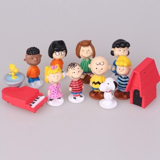 Set 12 tượng mô hình nhân vật trong phim Snoopy và Love pets secret dành cho trang trí bánh