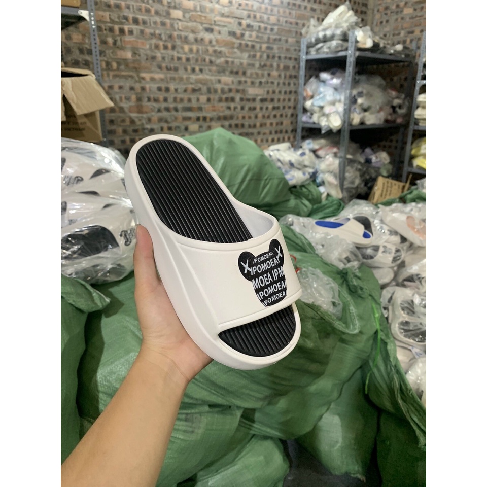 Dép Bánh Mì Nam Nữ Độn Đế 4CM Tăng Chiều Cao, Dép Quai Ngang Đế Đúc Unisex Thời Trang