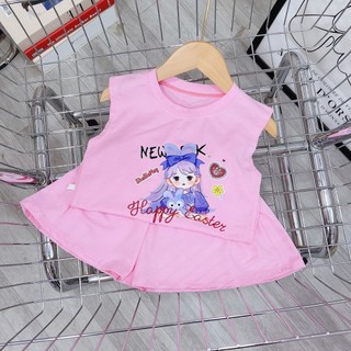 Bộ nữ sát nách CÔ GÁI cao cấp (7-16kg)