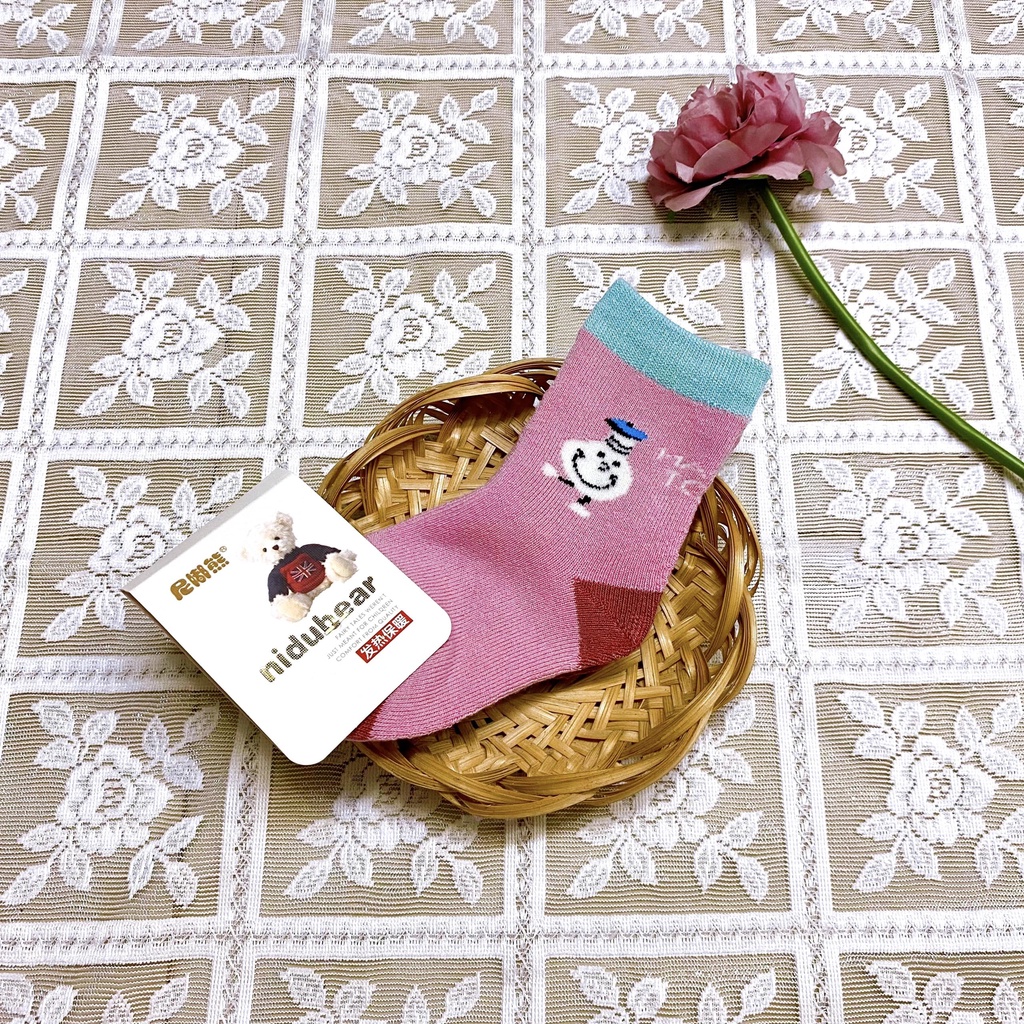 Tất vớ trẻ em 1-3 tuổi cổ cao nhiều màu phối hình ngộ nghĩnh xinh xắn - TV6