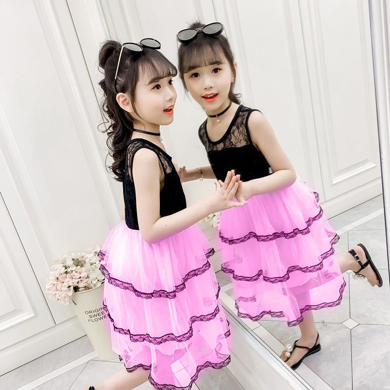 Váy công chúa mùa hè cho bé gái Váy bánh bèo mùa hè tây hóa cho trẻ em Váy xu hướng thời trang Trung Quốc và Hàn Quốc 2023