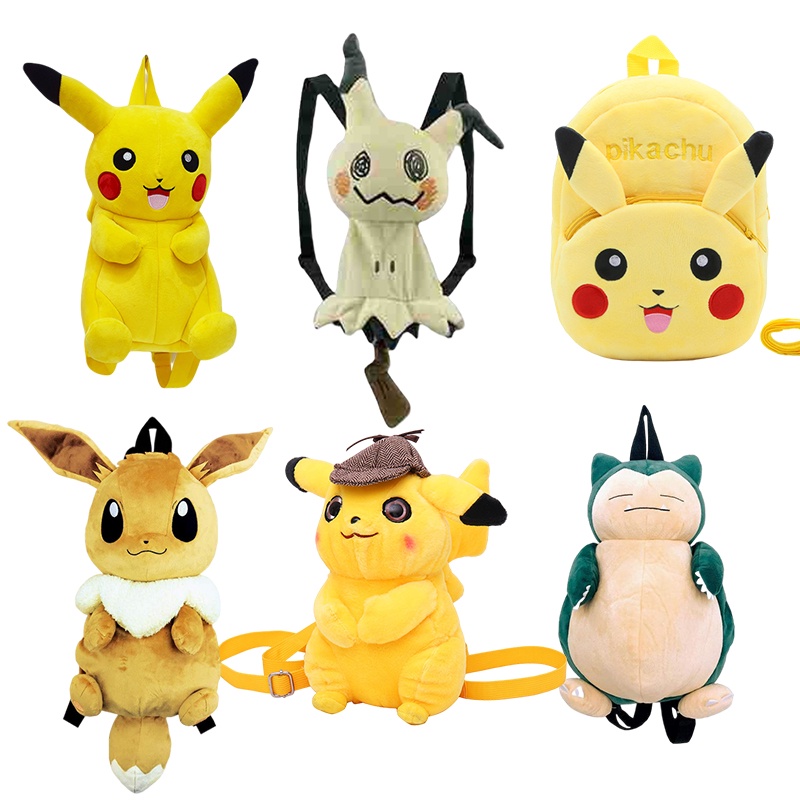 Ba Lô Pokemon Pikachu Eevee Snorlax Dễ Thương Cho Bé