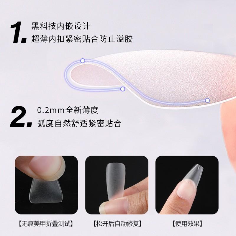 Móng Úp Làm Nailbox Size Chuẩn Cao Cấp Chuyên Dụng | Móng Nhám Mỏng Không Cong